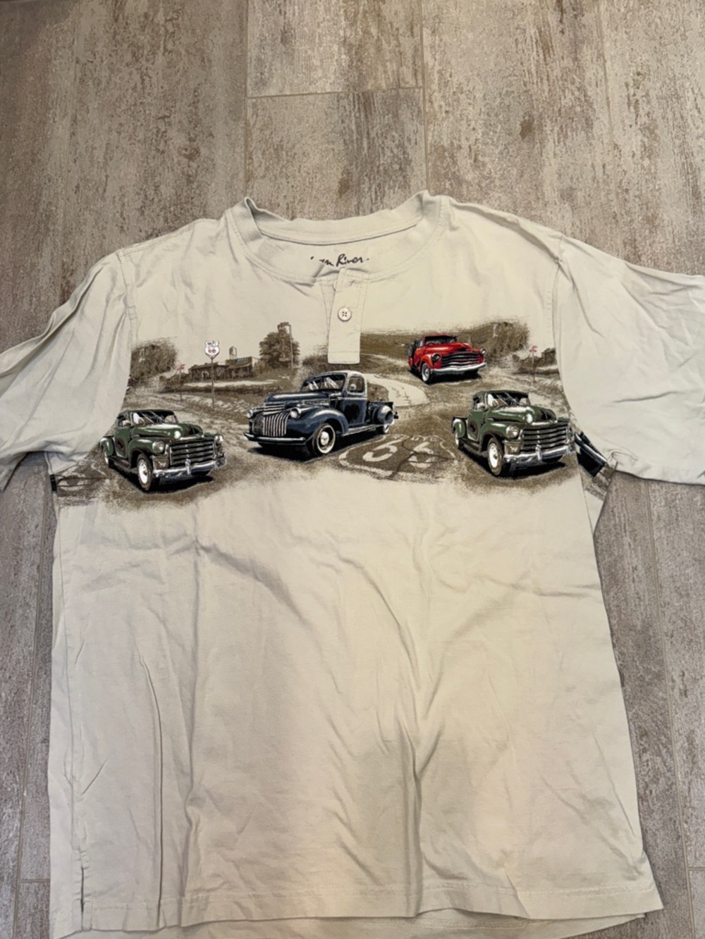 North River Classic Car Graphic Henley T Shirt